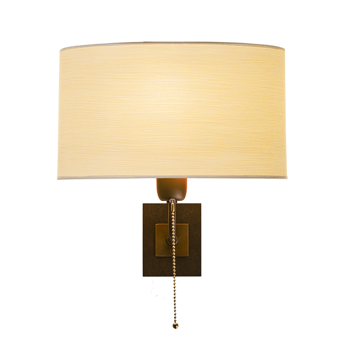 Menzel Living Elegant Wandleuchte E27 B=30cm und Strichlack Lampenschirm als Blende