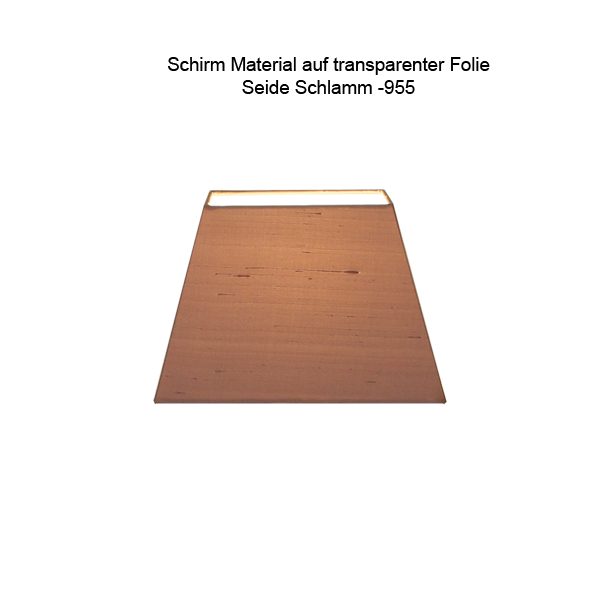 Lampenschirm Quadratisch 18 x 18cm, Seide für  Halterung unten E27 Farbe nach Wahl