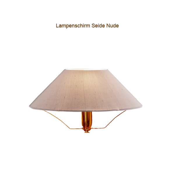 Lampenschirm rund D=32cm, Seide Halterung unten Form Pagode