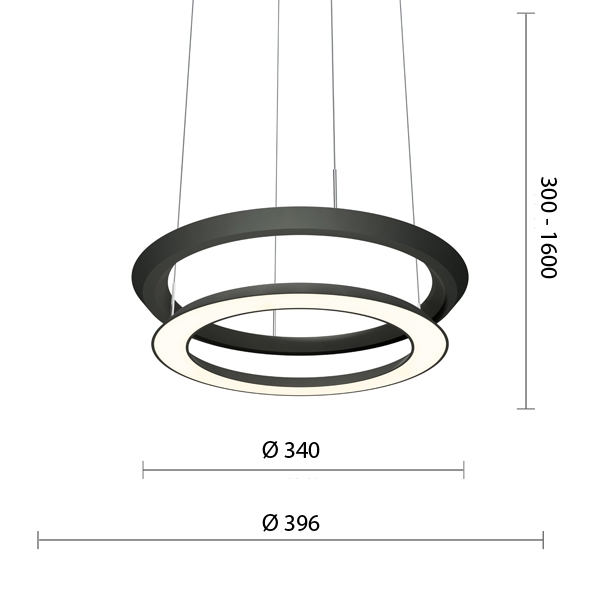 Tolle Pendelleuchte Ringe aus Licht YANO ist die perfekte Mischung aus Verspieltheit und Präzision.