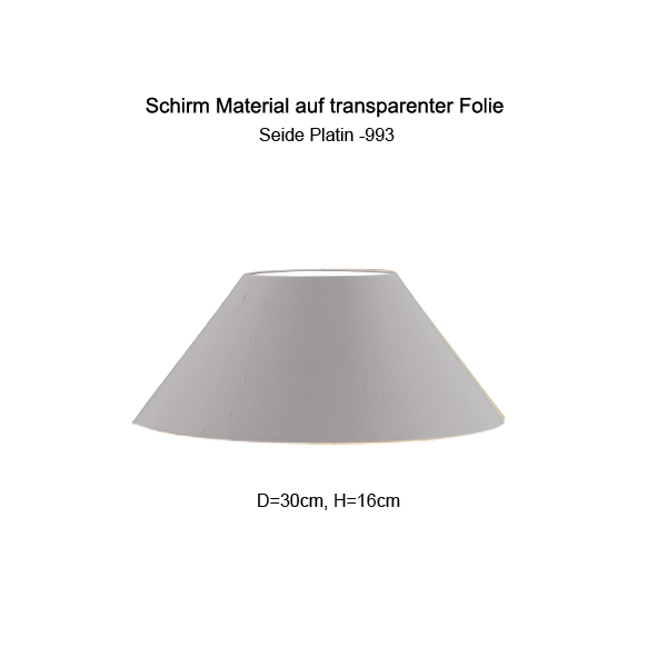 Lampenschirm konisch D=30/10cm E27 Seide Halterung und Farbe nach Wahl