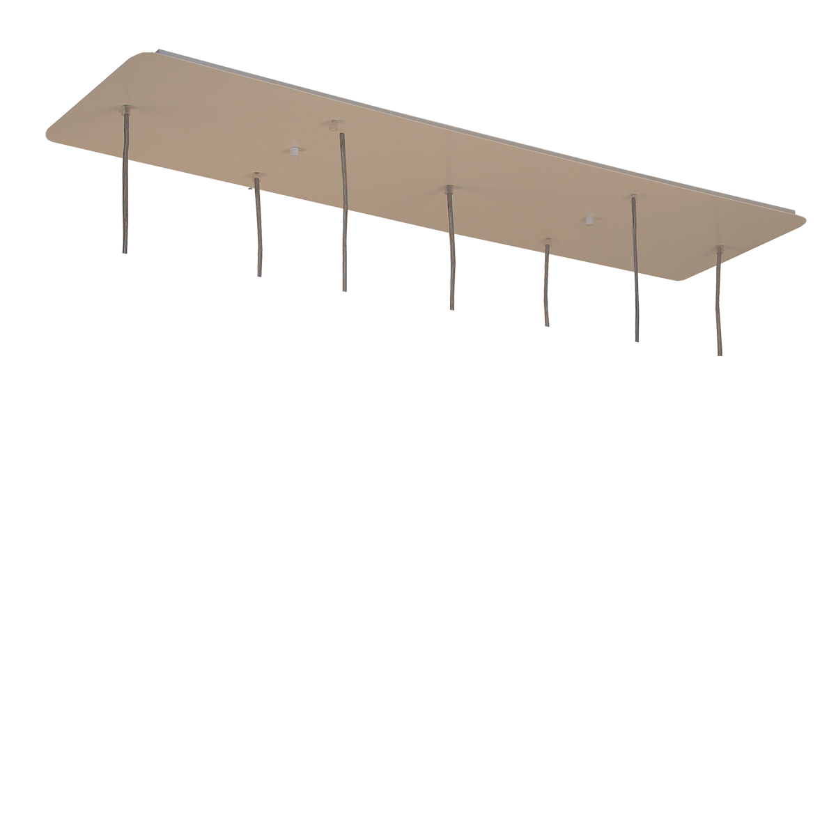 Menzel Flair nur Baldachin für Esstisch Hängeleuchte für Tische über 160cm für 7 Lampenschirmen nach Wahl in Strichlack für das Chalet