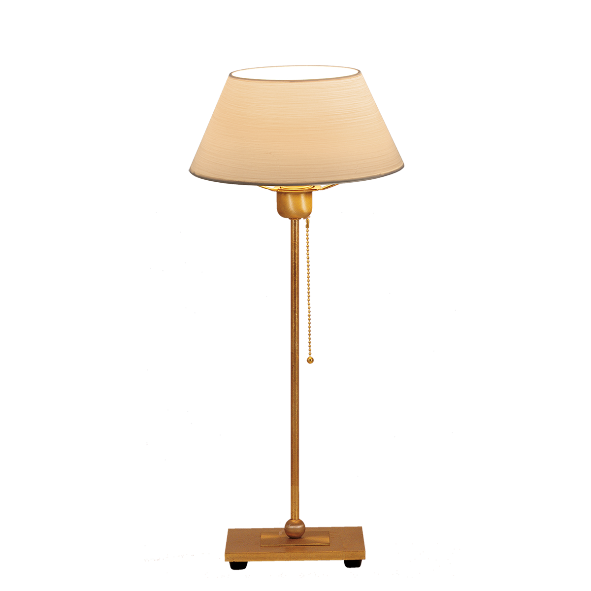 Menzel Living Elegant exclusive Tischleuchte 25 Blattgold E27 mit Strichlack Schirm