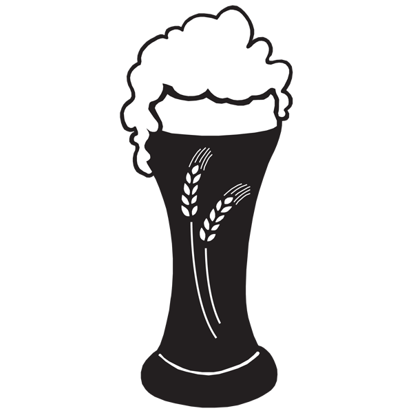 Menzel Themen Motiv Weizenglas Eisen schwarz