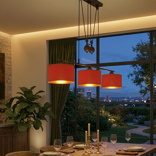 Menzel Pusta Zug B=130cm Schirm Strichlack nach Wahl, Eisen braun-schwarz