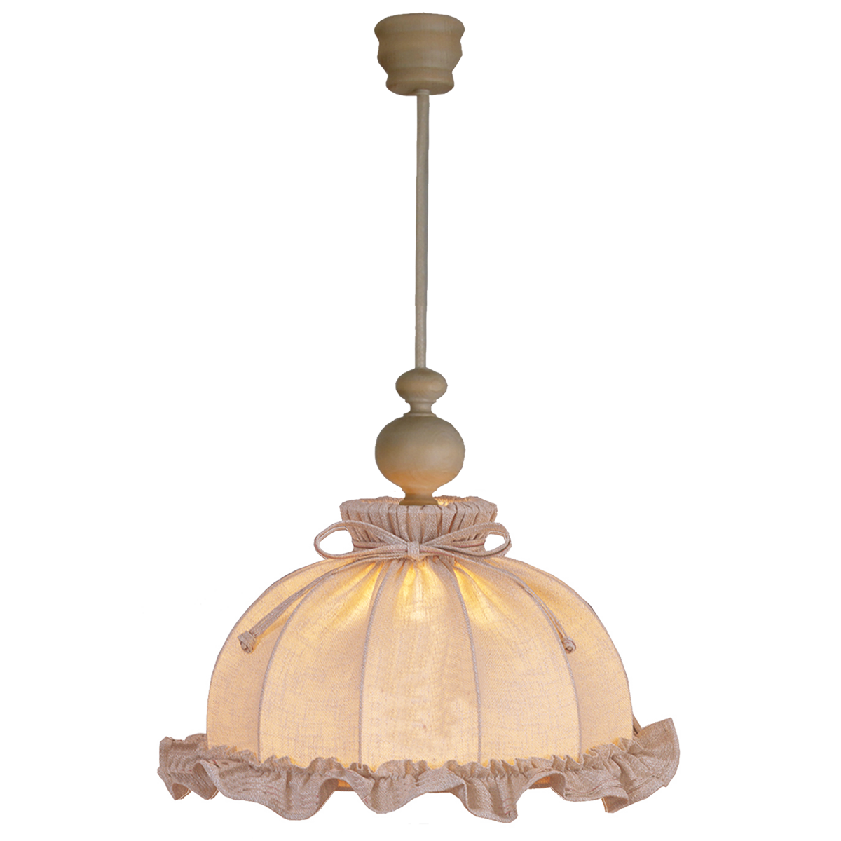 Menzel Landhaus Pendel D=45cm Fichte, Schirm creme, LA1620-080.KP45-1C-UNI