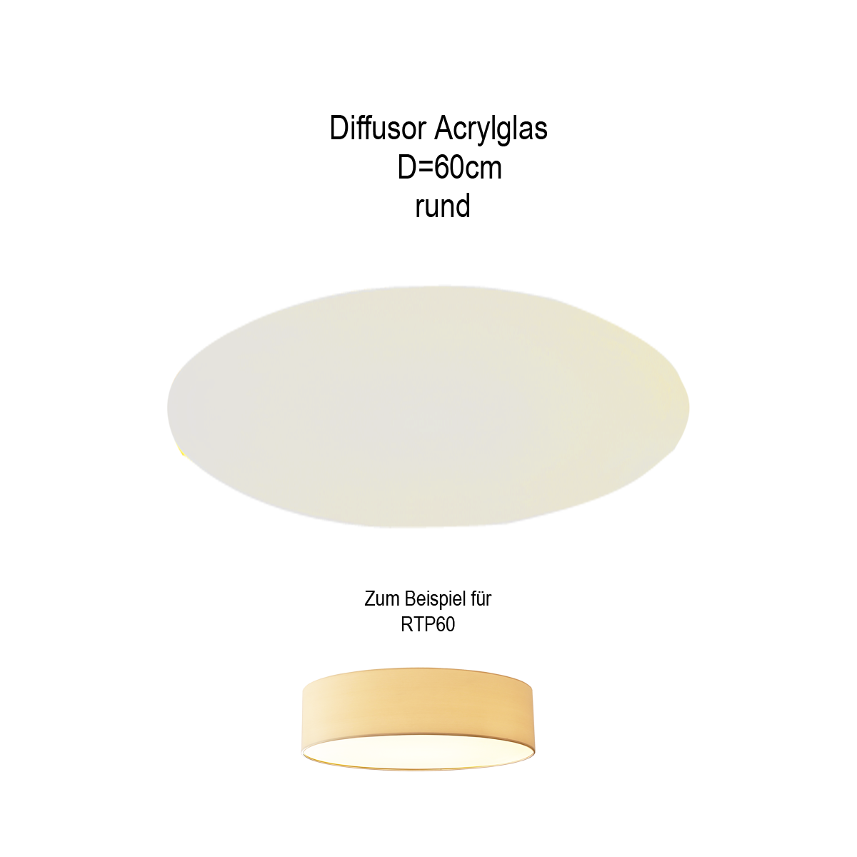 Plexiglas Lampenschirm Diffusor Acryl matt D= 60cm