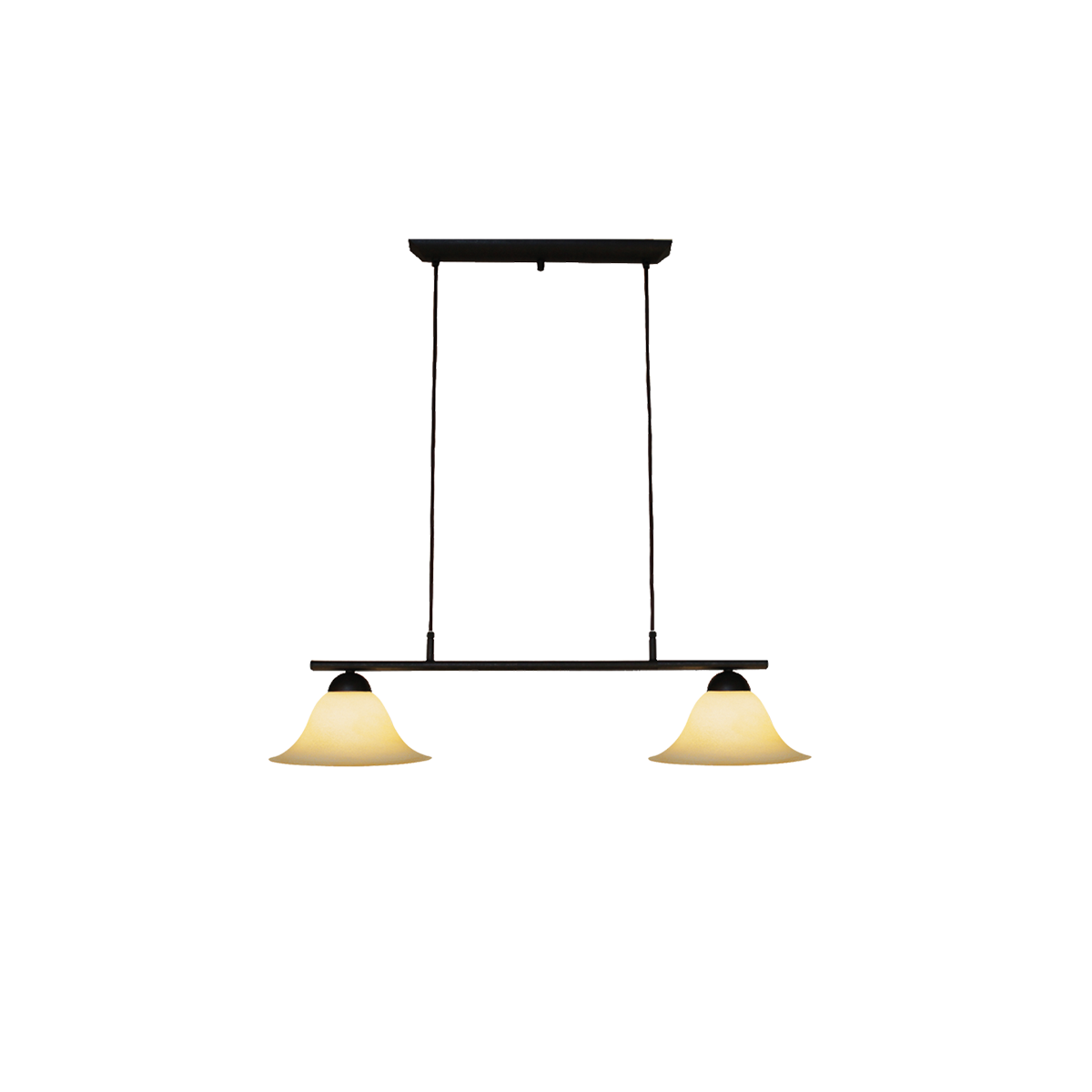 Menzel Pusta Balken B= 85cm mit Glas D=25cm Scavo Rauch, Esstischleuchte