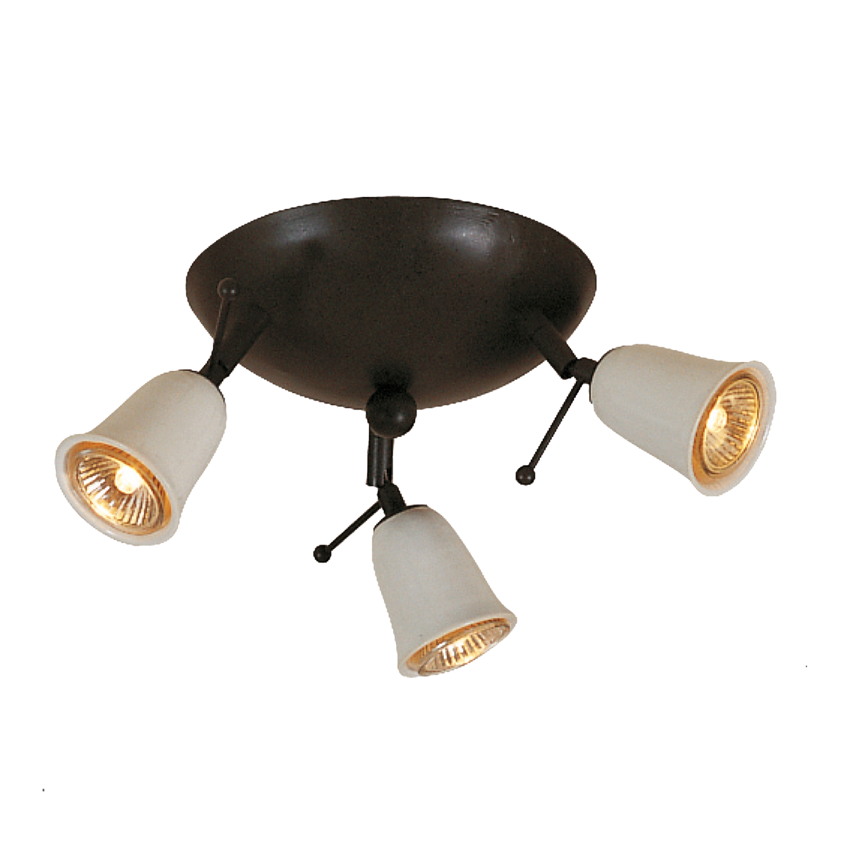 Menzel Provence Keramik Deckenleuchte Rondell  3 flammig Spot GU10 mit Gelenk für das Landhaus